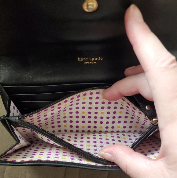 KATE SPADE TOMPKINS SQUARE FLAP CHRISSY Wallet In Black - Picture 8 of 10